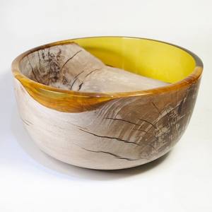 Ensaladera de resina epoxi y madera de alta calidad, pegatina de esmalte de madera de Mango, cuenco de vajilla para servir ensalada de madera - Product Image 2