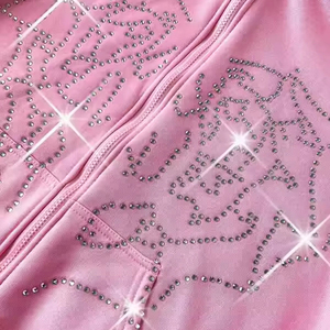 Sudadera con Capucha de Felpa Gruesa con Pedrería, Personalizada con Logotipo Serigrafiado para Hombre, 100% Algodón para Invierno - Product Image 5