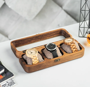 Boîte de présentation de montre en cuir de luxe personnalisée, boîte de montre organisateur de montre 1/2/3 pour hommes boîte de montre pour hommes boîte à bijoux personnalisée pour hommes - Product Image 1