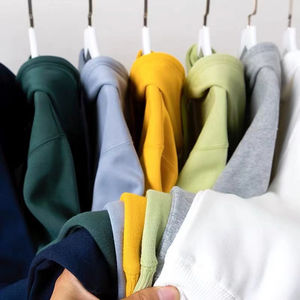 Men's Classic Solid Color Distressed Pullover Hoodies Comfortable Embroidered Logo Plus Size Rhinestone Cotton <b>Blended</b> Hoodie - Product Image 4