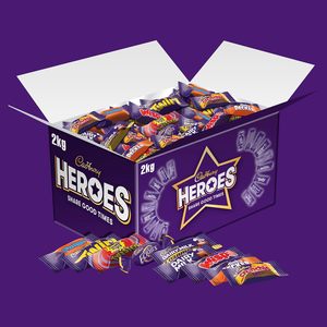 Caja de Regalo de Chocolate Cadbury Heroes, Variedad de Barras de Chocolate con Leche en Miniatura, 2 kg - Product Image 2