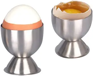 Fabricante indio Juego de portavasos para huevos hervidos suaves Incluye 6 bandejas de huevos de acero inoxidable Herramienta de cocina