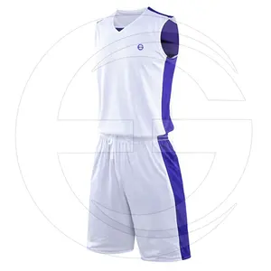 Nieuwste Ontwerp Custom Team Naam Gemaakt Effen Basketbal Uniform Custom Sublimatie Basketbal Uniform
