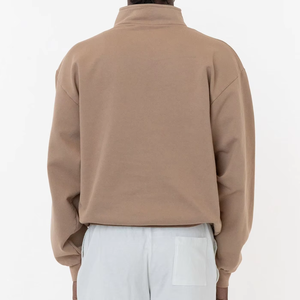 Sweat à capuche pour homme avec logo personnalisé Sweat à col montant et demi-fermeture éclair Pull en polaire Sweat à capuche à 14 fermetures éclair Sweat à capuche pour homme - Product Image 3