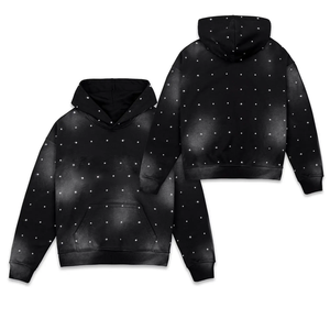 Sudadera con Capucha para Hombre, Personalizada al por Mayor, de Alta Calidad, con Pedrería, Lavada al Ácido, Estilo Informal - Product Image 2