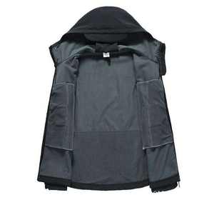 เสื้อกันลมมีฮู้ดกันน้ำสำหรับผู้ชายเสื้อแจ็คเก็ตกีฬายุทธวิธีปกตั้งสำหรับจัดส่งกลางแจ้ง - Product Image 2