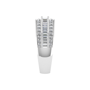 2025 estilo Unisex elegante Baguette Lab diamante anillo 14K oro blanco hecho a medida joyería fina de La India IGI certificado - Product Image 2