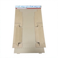 Embalaje de comercio electrónico retornable, caja de envío monomaterial ecológica de cartón corrugado, sobres de sellado sin plástico con logo.