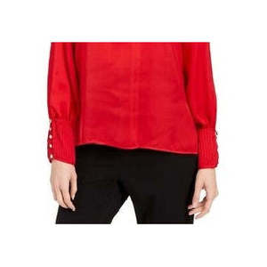 Haut tissé décontracté pour femme Calvin Klein, rouge, taille extra large - Product Image 3