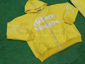 Sudadera con Capucha de Alta Calidad OEM, 500 GSM, con Logotipo Personalizado Bordado, Invierno, 100% Algodón, Cierre de Cremallera, Hombros Caídos, Lavada y Desgastada - Product Image 2