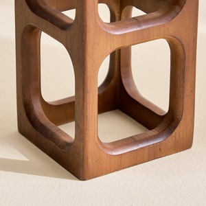 Wooden Six Column <b>Candle</b> <b>Holder</b> Suitable For Home Decor Table Centerpiece And Festive Lighting Handcrafted From India - Product Image 2