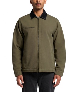 Veste de travail en toile de canard lourde personnalisée pour hommes, style vintage, denim, charpentier, camionneur, bombardier pour la saison de printemps - Product Image 1