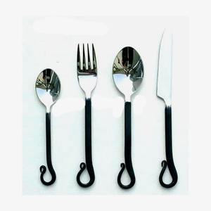 Juego de cubiertos de acero inoxidable de estilo elegante personalizado al por mayor, cubiertos de oro occidental para el hogar, cocina, Hotel, restaurante, vajilla - Product Image 6