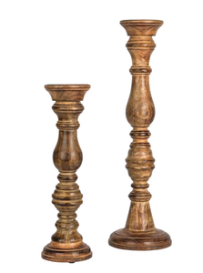 Portavelas de madera de mango rústico moderno, portavelas minimalista elegante para Navidad, Pascua, bodas y granja - Product Image 4