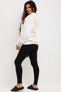 Sports <b>Gym</b> Heavy Weight 500 GSM Causal Wear <b>Hoodie</b> and Sweatshirts <b>for</b> Women's Long Sleeve Cotton Screen Printed <b>Hoodie</b> - Product Image 6