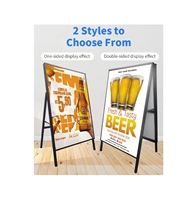 Cadre en aluminium LED Photo Verre trempé Boîte à lumière Slim Thin Publicité LED Lighting Display light poster Frame
