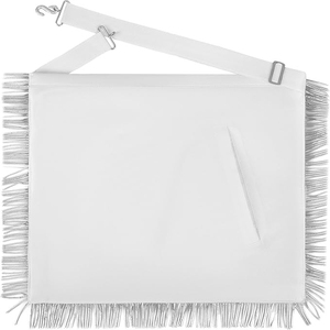 Delantal de Francmasonería, Logia Azul, Totalmente Blanco con Bordado, Personalizable con el Año del Aniversario - Product Image 6