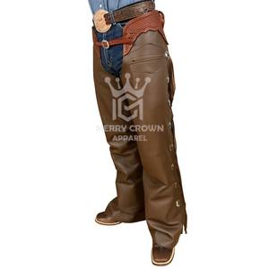 Chaps en cuir de vachette personnalisés de la meilleure qualité à vendre chaps en cuir de couleur unie à prix raisonnables - Product Image 2