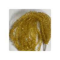 Vente en gros de saphirs jaunes naturels facettés Alif International, gouttes de briolette 3-4 mm, qualité supérieure, certifiés CMA