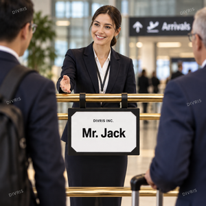 Panneau d'affichage des noms des invités en cuir noir Divris avec fenêtre pour l'avis de colis reçus à l'aéroport - Product Image 4