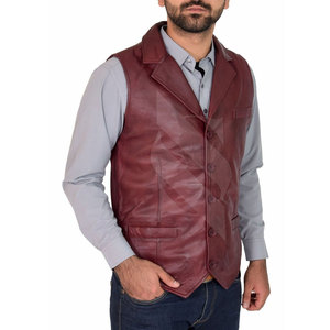 Chaleco de Cuero Genuino para Hombre SMITHY SPORTS, Diseño Personalizado, Duradero, Invernal, de la Mejor Calidad, Transpirable, Cuello en V, Casual - Product Image 3