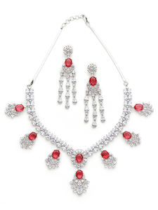 Ensemble de collier de mariée AD de qualité supérieure pour femmes avec boucles d'oreilles assorties disponibles aux prix de gros de l'Inde - Product Image 6