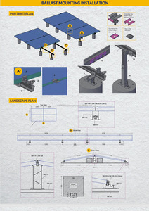 Système de montage solaire en aluminium pour l'installation de panneaux photovoltaïques sur toit plat, galvanisé à chaud - Product Image 3