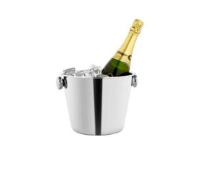 Classic design best look stainless steel wine chiller <b>ice</b> <b>bucket</b> with handles metal wine cooler <b>bucket</b> with stand made in India - Product Image 5