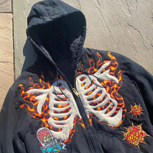 Nouvel arrivage de sweat à capuche imprimé personnalisé en éponge française à l'acide Streetwear sweat à capuche lourd imprimé bouffant - Product Image 1