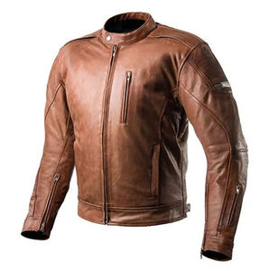 2023 <b>Men's</b> High Quality Cow Leather <b>Jacket</b> Water Resistant Best Material Reasonable Price Front Logo for Winter Motorbike Riding - Product Image 1