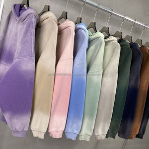 Sudadera con capucha personalizada estilo vintage desgastada con pintura, 360 g/m², capucha grande, efecto descolorido por el sol, estilo urbano - Product Image 3