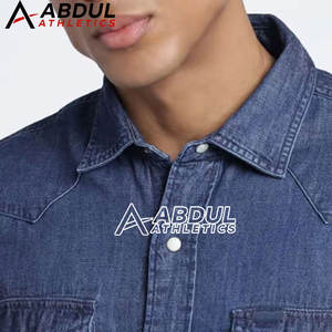 โรงงานผลิตเสื้อเชิ้ตยีนส์แขนยาวผู้ชายแบบใหม่ รับผลิตตามสั่ง ขายส่งเสื้อเชิ้ตยีนส์ผู้ชาย - Product Image 6