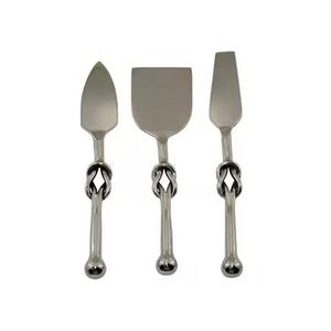 Stainless Steel Silver Polished <b>Blade</b> With Silver Wrought Handle Cheese Slicer and <b>Knife</b> Set Cheese Tool set - Product Image 6