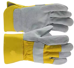 ถุงมือหนังวัวแบบแยกสำหรับทำงานทนทานถุงมือป้องกันมือสำหรับใช้ในบ้าน - Product Image 5