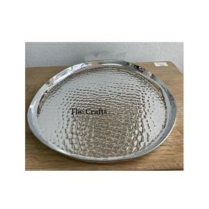 Plateau de collations de nourriture de dessert de conception attrayante pour des accessoires de cuisine plateau de service en acier inoxydable et en laiton aux prix les plus bas - Product Image 2