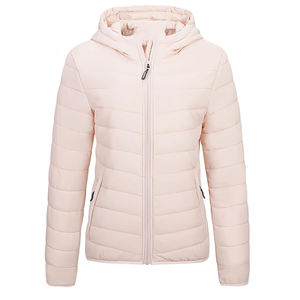 Chaqueta acolchada brillante y cómoda a precio de venta al por mayor, abrigo transpirable con estampado de logotipo personalizado, chaquetas acolchadas de invierno para mujer - Product Image 1