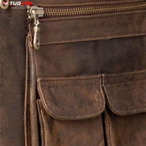 Gilet en cuir de motard décontracté pour hommes hiver haut chaud tissu respirant cuir marron gilet de moto en gros gilet à bas prix - Product Image 3