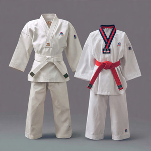 Uniformes de Taekwondo 100% coton OEM pour adultes, design personnalisé, vêtements d'arts martiaux, combinaisons de karaté, de boxe et de Taekwondo - Product Image 6