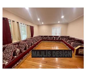 Sofá Marroquí Sedari, Jalsa Marroquí, Salón Marroquí, Lujoso Conjunto de Sofás en Forma de U, Conjunto de Sofás de Madera, Solo Enviamos Este Producto a Europa - Product Image 1