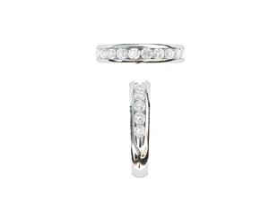 แหวนเงินแท้ S925 สำหรับผู้ชาย แหวนหมั้น แหวนแต่งงาน ประดับเพชรคิวบิกเซอร์โคเนีย 1 กะรัต ของขวัญวันครบรอบงานแต่งงาน - Product Image 5