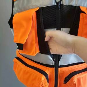 Nouveau gilet de sécurité multifonctionnel haute visibilité antistatique réfléchissant avec fermeture éclair avant, tactique, pour dresseur de chien, prix abordable - Product Image 3