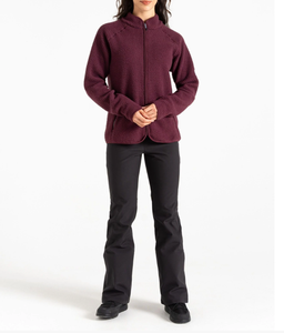 เสื้อสเวตเตอร์ผู้หญิงแขนยาวมีซิปปกตั้งสีพื้นโลโก้ออกแบบได้ตามต้องการ - Product Image 1