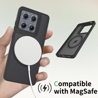 Casing Handphone Anti Jatuh Tahan Banting Warna-warni Transparan Matte Frosting TPU+Akrilik Sensasi Kulit, Harga Pabrik, Pengisian Daya Magnetis