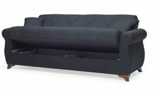 Sofá Cama Extensible con Estructura de Madera Maciza, Mecanismo Convertible Click Clack, Tapicería de Tela de Estilo Europeo, Ecológico - Product Image 2