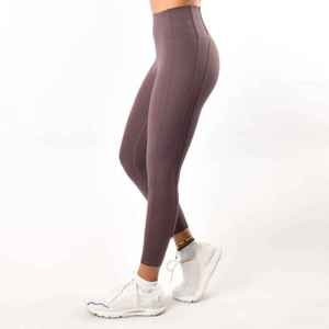 Mid Waist Seamless <b>Knitted</b> <b>Leggings</b> Full Length Solid Color Stretch Breathable Lightweight Compression Tummy Control Casual - Product Image 1