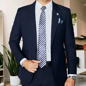 Großhandel italienischer Herrenanzüge formell klassisch Slim Fit Bräutigam Tuxudo Hochzeitsanzug für Herren 3-teiliges Set individuelle Anzug