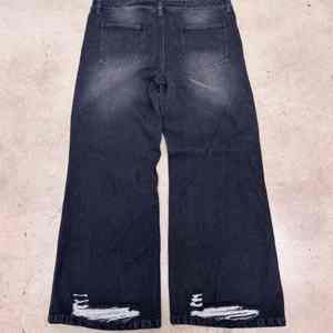 Pantalon en jean noir à strass, streetwear, coupe ample, jeans scintillants, mode homme, décontracté, jambe large, vente en gros personnalisée, pantalon à pierres - Product Image 6