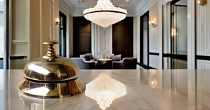 Campana de llamada de latón macizo Campana de escritorio ornamentada Campana de servicio para hoteles Escuelas Restaurantes Recepción - Product Image 5