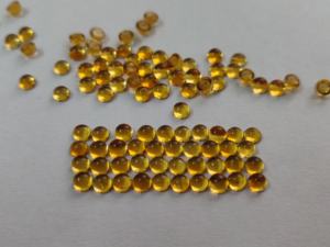 พลอยซิทรีนทรงกลม3มม. ธรรมชาติทรงหลังเรียบ-ซิทรินทรงหลวม - Product Image 2