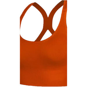Soutien-gorge de sport pour femmes en gros, simple, avec logo sur le devant, dos croisé, maintien élevé, écologique, respirant, séchage rapide, coussinets amovibles, col en U - Product Image 3